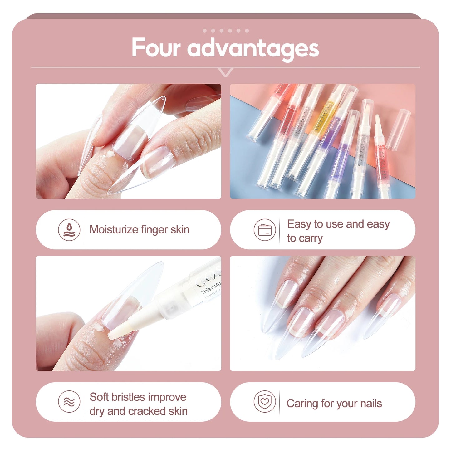 15pcs/lot Cuticle Revitalizer Oil Nail Oil Treatment Manicure Tools Soften Pen Nail Cuticle Oil Pen For Nails Makeup Moist Tools