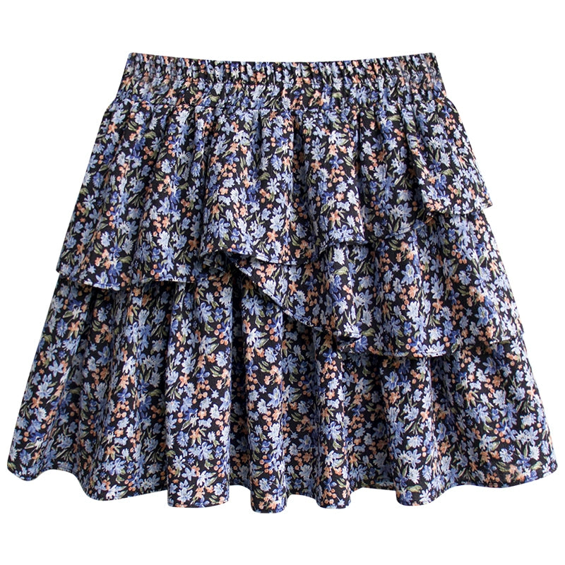 A- line Winter Chiffon Gentle and Slim-Fit Temperament Skirt