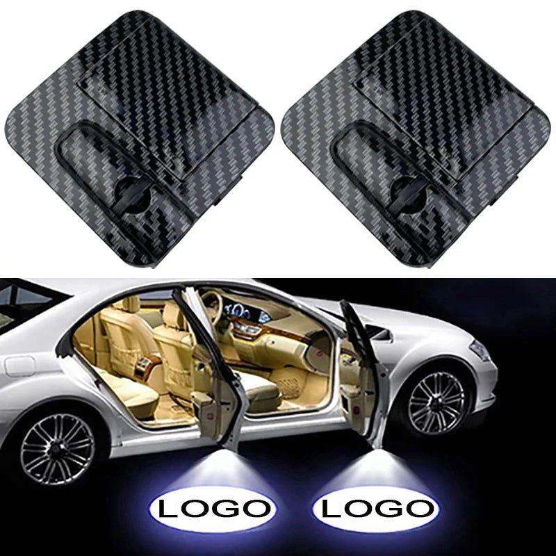 1PC Universal Car Door LED Welcome Laser Projector Logo Ghost Shadow Night Light Wireless Car Accessories Laser Emblem Lamp Kits