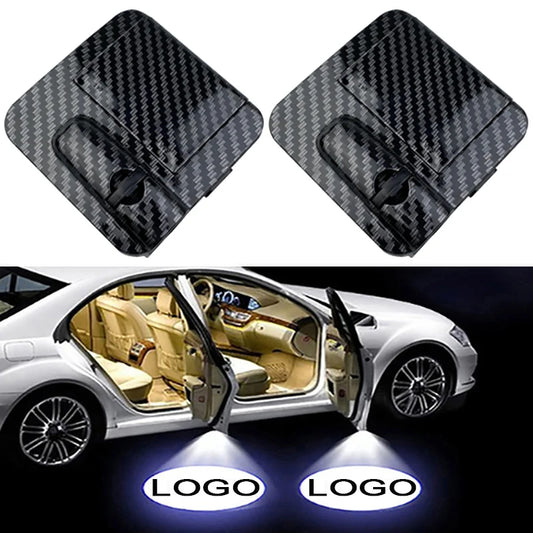 1PC Universal Car Door LED Welcome Laser Projector Logo Ghost Shadow Night Light Wireless Car Accessories Laser Emblem Lamp Kits